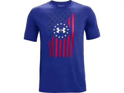 #ad Under Armour 1365053 Men#x27;s UA Freedom Front Flag T Shirt Royal Small