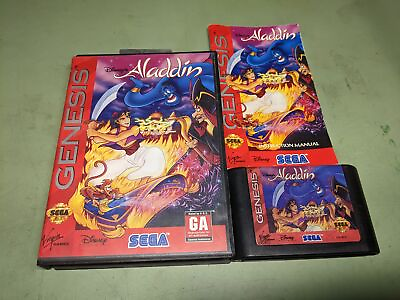 #ad Aladdin Sega Genesis Complete in Box