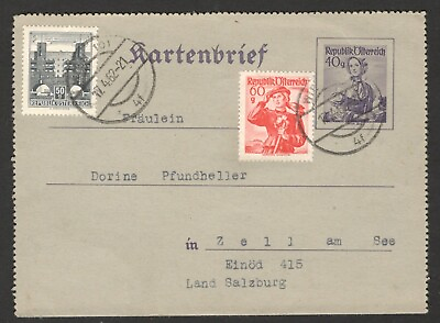 #ad AUSTRIA LETTER CARD STATIONERY 1962.