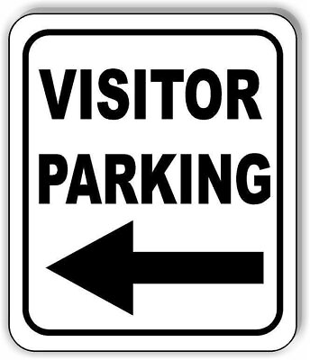 #ad Visitor Parking Left Arrow Sign metal outdoor sign parking lot sign