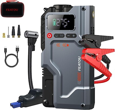 #ad Jump Starter with Air Compressor 5 in 1 Function Jump Box 2500A Peak 150PSI