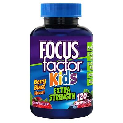 #ad Focus Factor Kids Extra Strength 120 Chewables for Brain Health Support 8 31 24