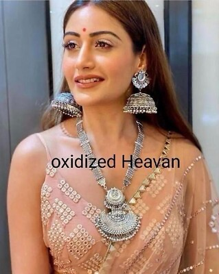 #ad Beautiful Oxidized Necklace Set Handmade Jewelry Set Boho Necklace Set Gift Her
