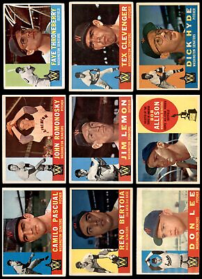 #ad 1960 Topps Washington Senators Near Team Set 2.5 GD 24 34 cards