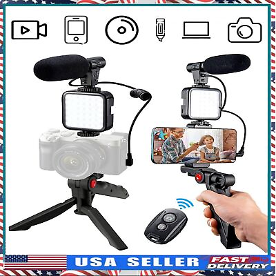 #ad #ad 2024Smartphone Vlogging Kit for iPhone Android w LightMicrophoneTripodHolder