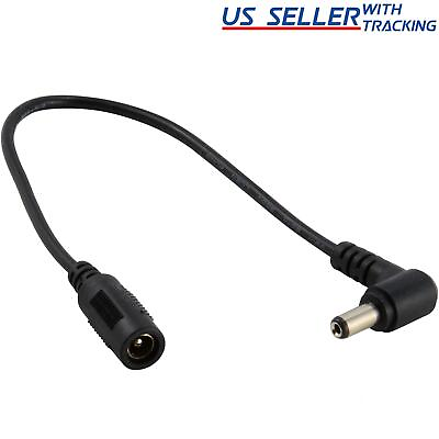 #ad DC Power Right Angle Power Extension 5.5mm x 2.1mm for CCTV Camera DVR