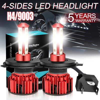 #ad 9003 H4 LED Headlight Bulbs Kit 10000W 1000000LM Hi Lo Beam Super Bright White