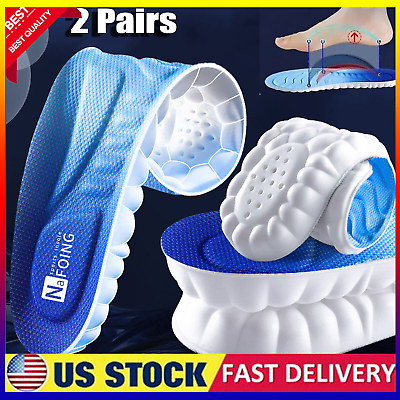#ad #ad 2 Pair 4D CLOUD TECHNOLOGY Insoles Breathable Hiking Trainer Inner Soles Inserts
