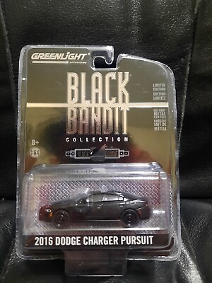 #ad Greenlight 1 64 Black Bandit 2016 Dodge Charger Pursuit Police PPV New