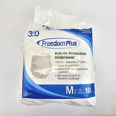 #ad Freedom Plus Pull On Protective Underwear 360 Medium 24 36quot; Pack of 10 SEALED