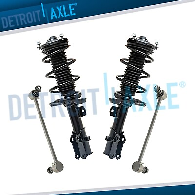#ad Front Left Right Struts w Coil Spring Sway Bars Kit for 2017 Hyundai Elantra