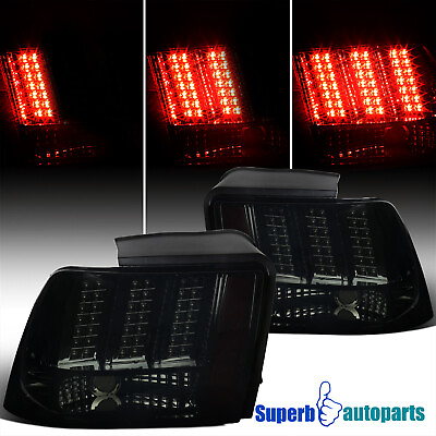 #ad Fits 1999 2004 Ford Mustang LED Sequential Tail Lights Signal Brake Lamps Smoke