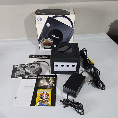 #ad Zelda Collector#x27;s Edition Black Nintendo GameCube Console Partial CIB Tested