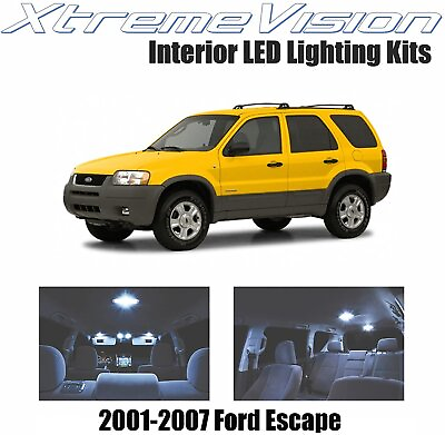#ad Xtremevision Interior LED for Ford Escape 2001 2007 6 Pieces Cool White...