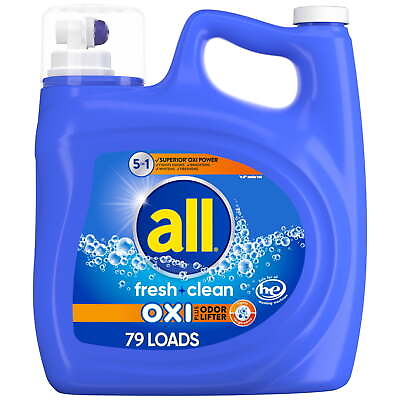 #ad all Liquid Laundry Detergent Fresh Clean Oxi plus Odor Lifter 141 fl oz 79 Loads