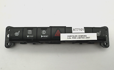 #ad OEM 07 10 Chrysler Sebring Avenger Dash Heated Seat Hazard Light Switch Button