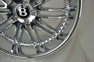 #ad 22 inch Bentley GT GTC Spur 2011 2017 Premium Wheels GTX23 Chrome 5x112 Lugs