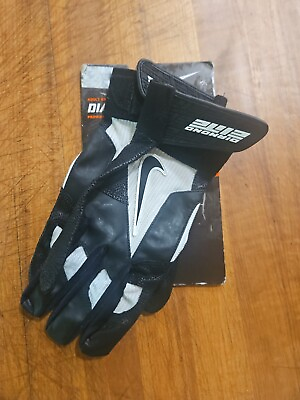 #ad Diamond Elite Nike Pro Spyder Tex Leather Palm XL Black White Adult NWT