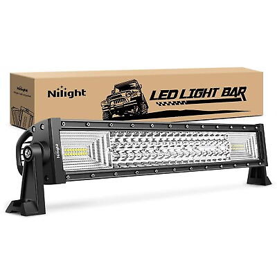#ad Nilight 18016C A LED Light Bar 22Inch 270W Triple Row 27000LM Flood Spot Co...
