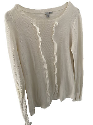 #ad Halogen Light Sweater Ivory Size M