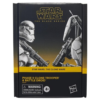 #ad Star Wars The Clone Wars Black Series Phase II Clone Trooper Battle Droid Figs