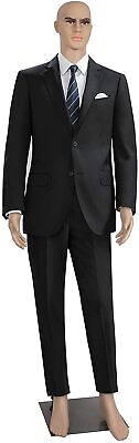 #ad Male Full Body Realistic Mannequin Display Head Turns Dress Form Base 73 Inches