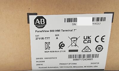 #ad Allen Bradley 2711R T7T PANELVIEW 800 7 INCH HMI TERMINAL US Factory Sealed