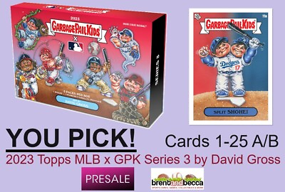 #ad #ad 2023 Topps MLB x GPK Series 3 David Gross YOU PICK Complete Your Set PRESALE