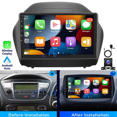 #ad 10.1quot; Android 12 Car Stereo Radio GPS Carplay For Hyundai Tucson Ix35 2010 2015