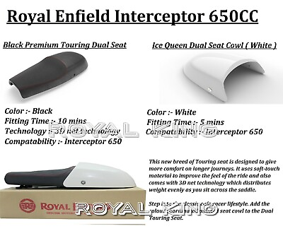 #ad Royal Enfield Interceptor 650 Premium Touring Dual Seat With White Cowl