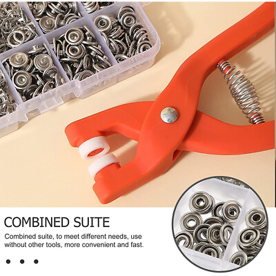 #ad Prong Pliers Ring Press Studs Snap Buttons Popper Fasteners DIY Sewing Tool Kit