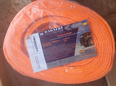 #ad Tow Strap Heavy Duty 200000lbs 30ft Dawnerz Towing Rope 100 US Tons 9m for ...