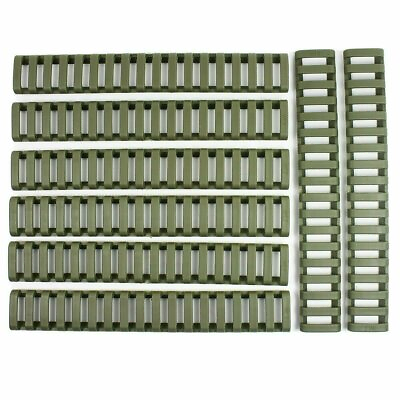 #ad #ad 8 Pieces Heat Resistant Weaver Picatinny Ladder Rail Cover OD Green