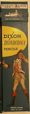 #ad #ad Vintage Dixon Ticonderoga 12 Pencils No 2 5 10 Medium #1388 Ethan Allen USA NOS