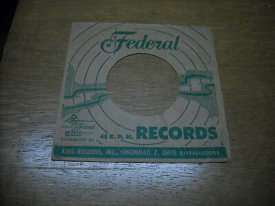 #ad #ad 45 COMPANY RECORD SLEEVES. LOT OF ONE GREEN FEDERAL.
