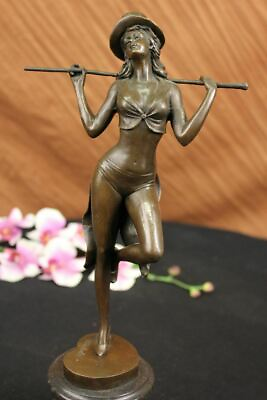 #ad Italian Actress Chorus Line Dancer Jazz Club Bronze Sculpture Figurine Statue NR