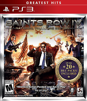 #ad SAINTS ROW 4 National Treasure Greatest Hits Playstation 3 PS3 Complete Manual