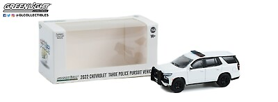 #ad 1:64 GreenLight 2022 Chevrolet Tahoe Police Hot Pursuit Blank White Exclusive