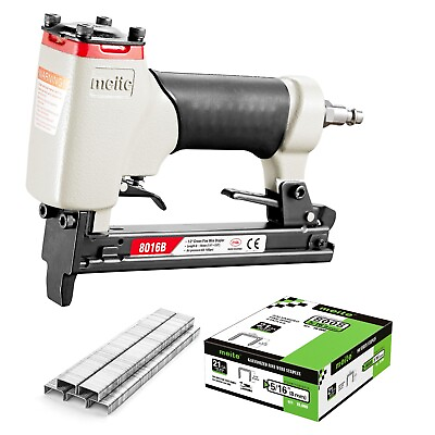 #ad #ad Meite 8016B 21Ga 1 2 in Crown 1 4quot; to 5 8quot; Pneumatic Stapler With 10000 Staples