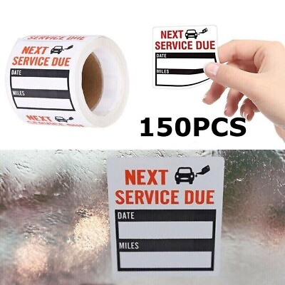 #ad #ad Oil Change Service Reminder Stickers Window Lite Stock 150 Labels Roll