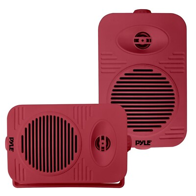 #ad Pyle Indoor Outdoor Speakers Pair 500 W Dual Waterproof 5.25” 2 Way Full Range