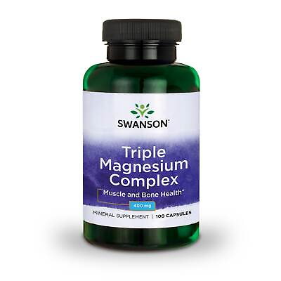 #ad Swanson Triple Magnesium Complex Capsules 400 mg 100 Count