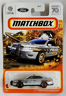 #ad 2023 MATCHBOX FORD POLICE INTERCEPTOR 23 100 1:64 70 YEARS SPECIAL EDITION