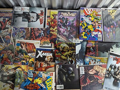 #ad LOT OF 10 X Men Random Comic books No Duplicates Boarded and Bagged