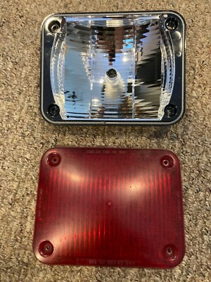 #ad Whelen 900 Refl 2 wire 3 pos amp Light Red Lens 02 0283694 00D