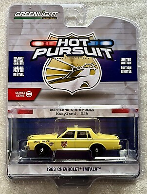 #ad Greenlight Collectibles Hot Pursuit 1983 Chevrolet Impala Police Cruiser