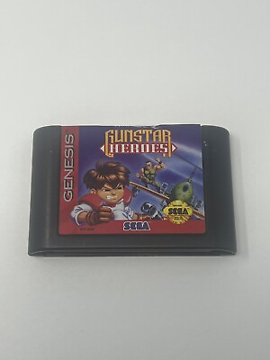 #ad Gunstar Heroes Sega Genesis 1993 Authentic Cartridge Only