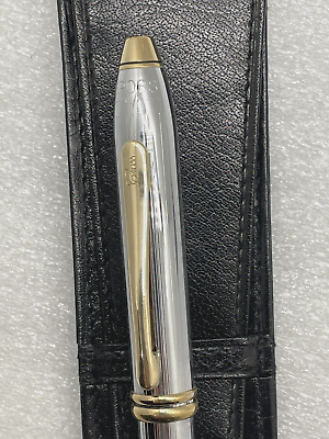 #ad Cross Townsend Medalist Ballpoint 23Kt GT new Leather Pouch Extra refill USA
