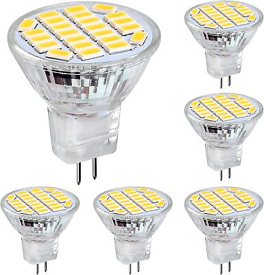 #ad GU4 LED MR11 Light Bulbs 6 Pack 3W Halogen Light Bulbs 20 25W Halogen Repla...