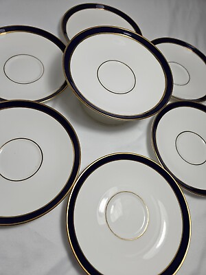 #ad #ad LENOX Federal Cobalt Fine Bone China Made In USA. Classics Collection. 7 Pieces